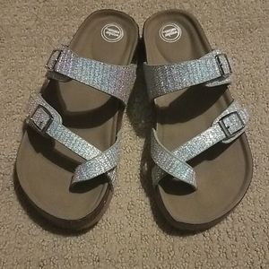 Girls Wonder Nation glitter slides